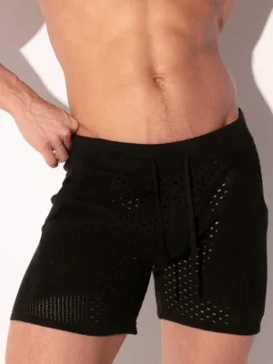 vista frontal completa del short bermuda Code 22 Mosaic Negro