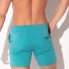 ista trasera lateral short Code 22 Silken teal sin bolsillos traseros