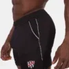 Detalle del bolsillo francés del short Luka negro blanco de Barcode Berlin
