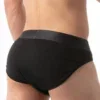 Vista trasera del Slip Leader Essentials Negro de algodón elástico