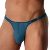 Tanga para hombre Manstore M2572 Teal vista frontal