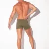 Bañador boxer Code 22 New York Khaki, vista trasera completa con ojales metálicos y corte ceñido