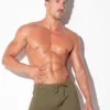 Vista frontal bañador boxer push up Code 22 New York en khaki con cordón y corte ceñido