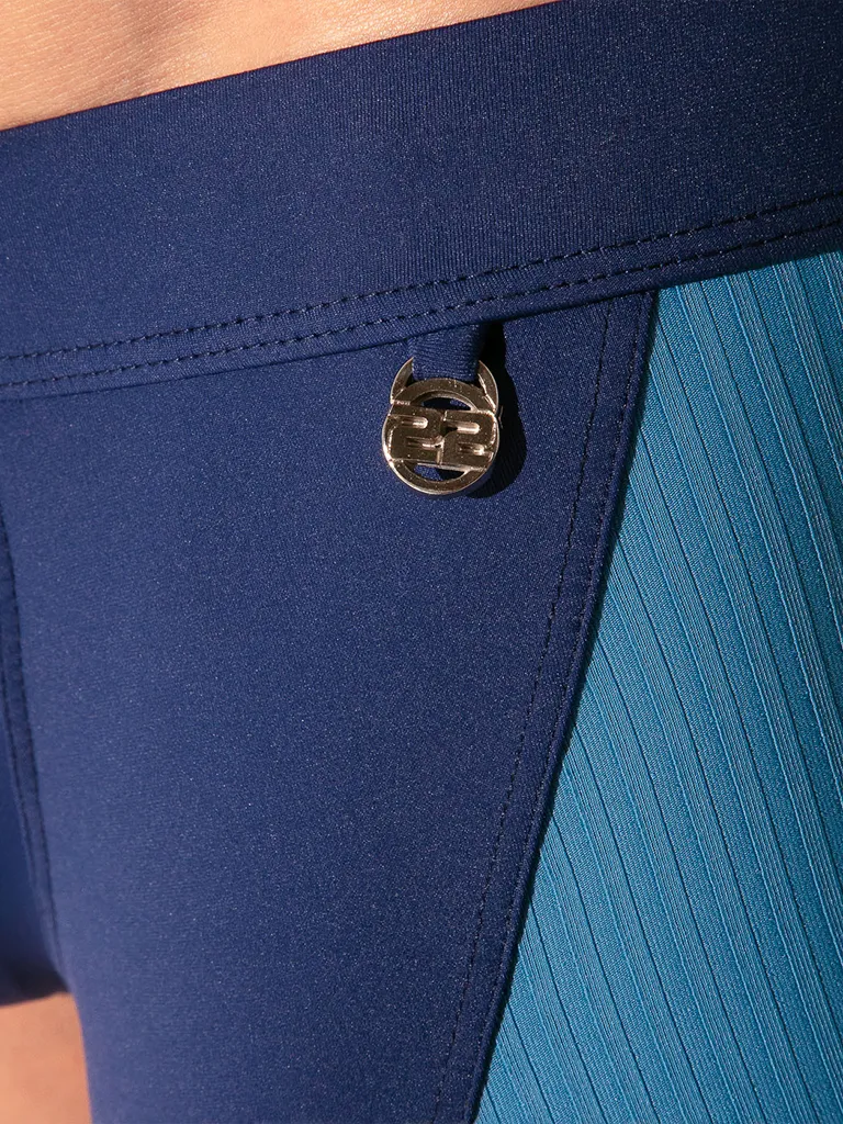 Bañador boxer push up Code 22 San Francisco Azul detalle de logo metálico 22