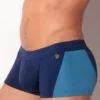 Bañador boxer push up Code 22 San Francisco Azul detalle frontal lateral con panel acanalado