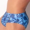 Primer plano lateral trasero del estampado floral, bañador slip push up Code 22 Melbourne