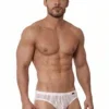 Vista frontal completa de slip blanco Olaf Benz RED2560 con corte Sportbrief ajustado
