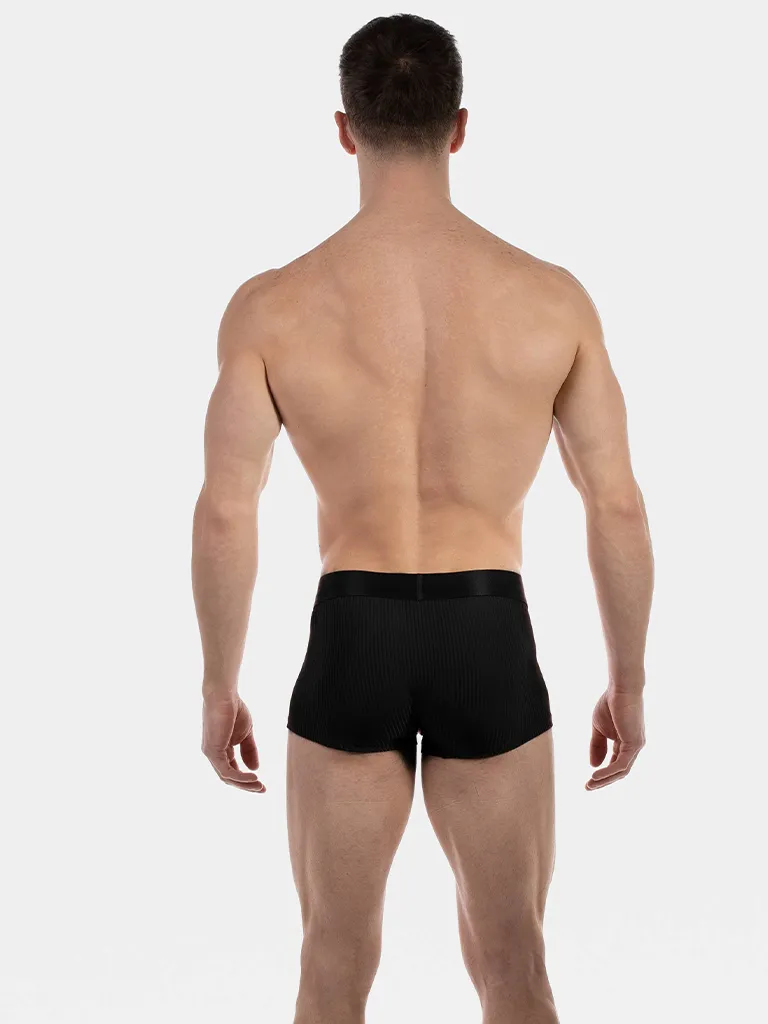 Vista trasera del boxer negro Stellan de Barcode Berlin con cobertura completa