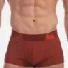 Detalle del boxer óxido Stellan de Barcode Berlin con tejido de canalé y cinturilla