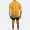 Espalda de la camisa de rejilla amarilla de manga corta Zeno de Barcode Berlin