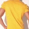 Camisa Code 22 Iconic Slim Fit Mustard
