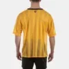 Espalda de la camiseta de rejilla amarilla y negra Aksel de Barcode Berlin