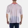 Espalda de la camiseta de rejilla blanca y roja Aksel de Barcode Berlin
