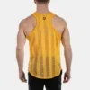 Espalda nadadora de la camiseta de tirantes de rejilla amarilla Tobías de Barcode Berlin