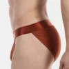 Vista lateral del slip bikini óxido Viggo de Barcode Berlin con tiro bajo