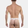 Vista trasera del tanga hombre blanco Julian de Barcode Berlin con cobertura mínima