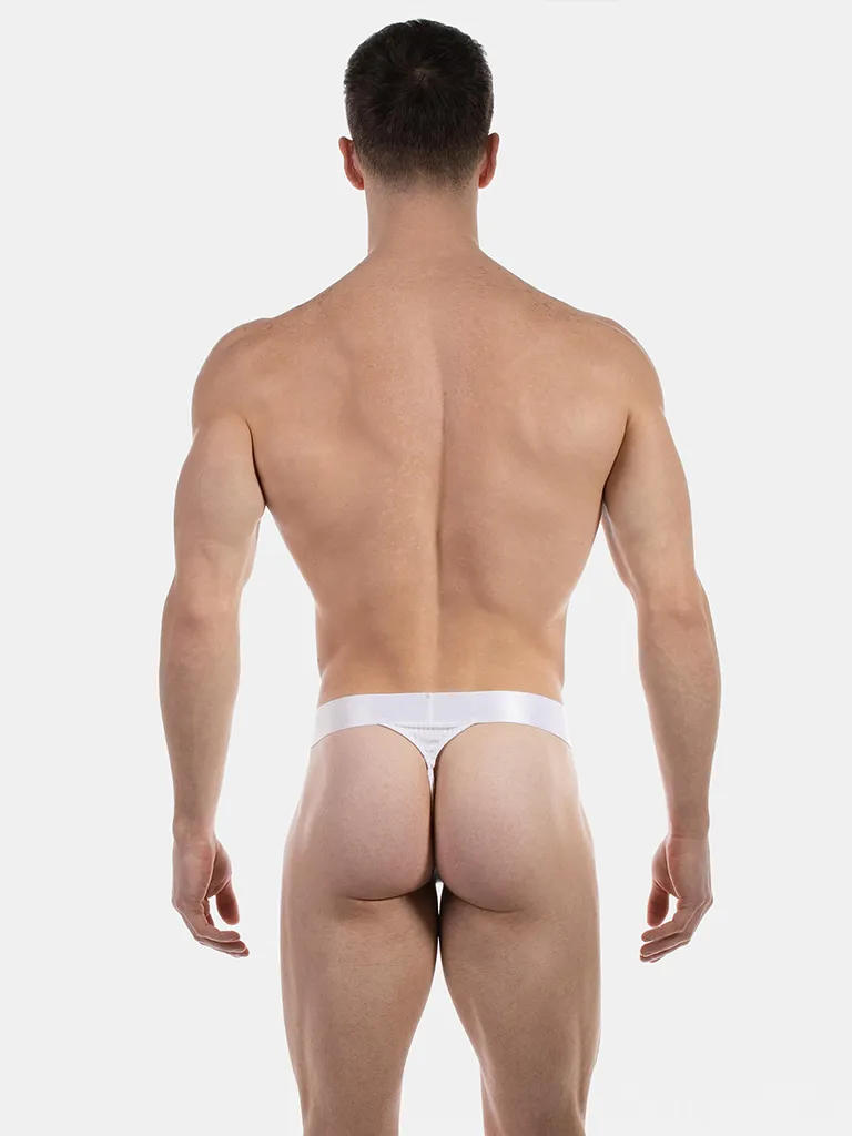 Vista trasera del tanga hombre blanco Julian de Barcode Berlin con cobertura mínima
