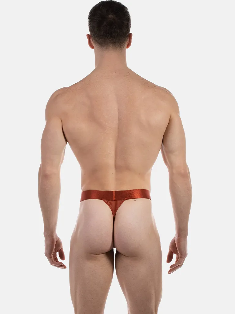 Vista trasera del tanga hombre óxido Julian de Barcode Berlin con cobertura mínima